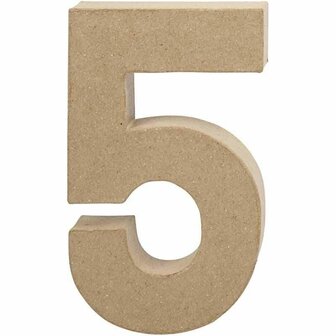 Cijfer 7 Papier-m&acirc;ch&eacute;  Hoogte 20,5 cm  DIY Kindvriendelijke Decoratie  Ideaal Om Te Versieren Met Verf