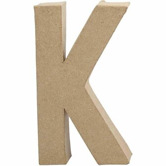 Grote Letter - Decoratieve Letters - Houten Letters - DIY Decoratie - Creatieve Letters - Houten Figuren - Houten Decoratie - K - 20,3x11,5 cm - Dikte 2,5 cm - 1 Stuk