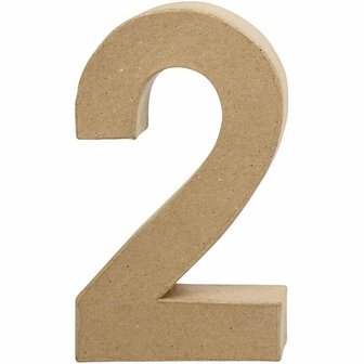 Cijfer 5 Papier-m&acirc;ch&eacute; &ndash; Hoogte 20,5 cm &ndash; DIY Decoratie &ndash; Perfect Voor Kinderkamers &ndash; Makkelijk te Verven