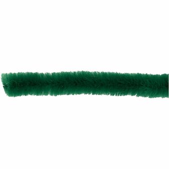 Chenille Draad - Pluche Draad - Pijpenragers - Metaal Draad - Fleecedraad - DIY Draad - Flexibel Decoratief Knutsel Draad - Buigzaam Draad - Donkergroen - Lengte: 30cm - Dikte: 6mm - 50 Stuks