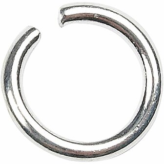 Ringen, verzilverd, afm 7 mm, dikte 1 mm, 400 stuk