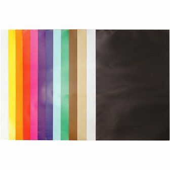 Glanspapier - Diverse Kleuren - Glanzend Knutselpapier - Creatief &amp; DIY Papier - 24x32 cm - 80 grams - 50 Vellen