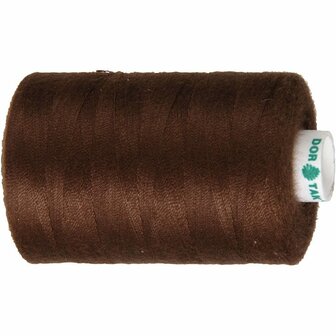 Naaigaren Bruin - 100% Polyester - Extra Sterk &amp; Duurzaam - Perfect voor Naaiprojecten, Textielwerk &amp; Ambachten - Geschikt voor Hand- &amp; Machinenaaiwerk - 1000 m - 1 Rol