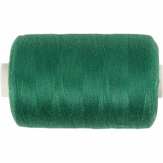 Naaigaren Groen - Sterk &amp; Kwalitatief Polyester Draad - Geschikt voor Hand- &amp; Machinenaaiwerk - Perfect voor Mode &amp; Stoffenreparaties - 1000 m - 1 Rol