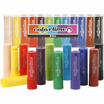 Soft Color Stick, diverse kleuren, L: 8 cm, 12 stuk/ 1 doos