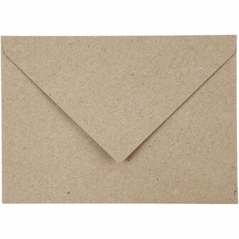 Gerecyclede envelop, naturel, afmeting envelop 11,5x16 cm, 120 gr, 50 stuk/ 1 doos
