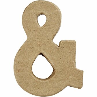 Papier-M&acirc;ch&eacute; Teken &amp; - DIY Kartonnen Teken - Hobby Deco - Handgemaakt - Knutselmaterialen - DIY Vorm - Creatief Knutselen - H 10 cm - B 7,5 cm - Dikte 1,7 cm - 1 Stuk