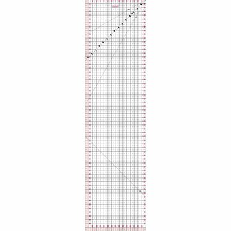 Patchwork Liniaal - DIY Precisie Liniaal - Creatieve Hobby Liniaal Voor Quilten - Decoratieve Patchwork Tool - Formaat 15x60cm - Set Van 1