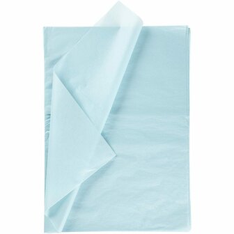Tissuepapier - Zijdepapier - Crepepapier - Vloeipapier - Lichtblauw - Verpakken - Decoreren - Knutselen - 50x70 cm - 14 gram - 25 vellen