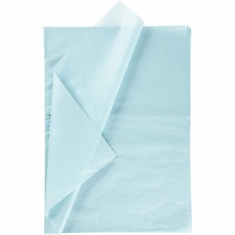 Tissuepapier Lichtblauw - Zijdepapier - Crepepapier - Vloeipapier - Inpakken - Decoreren - Knutselen - 50x70 cm - 14 gram - 25 vellen