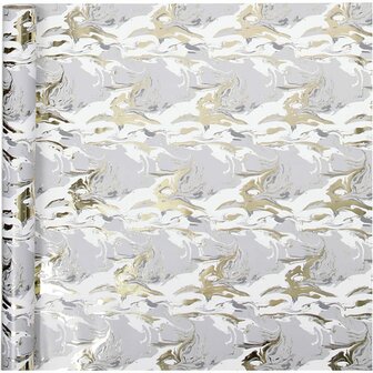 Inpakpapier - Swirl Print - Decoratief Cadeaupapier - Hobby Papier Voor Inpakken - DIY Geschenkpapier - Breedte 50cm - 80gr - 3m / 1 Rol