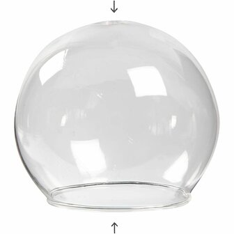 Transparant Glas Met Ophanglus - Glazen Bel - Decoratief Glas - Doorzichtige Belvorm - Home Decoratie - DIY Glashanger - Glazen Ornament - Diameter 8 cm - Gatgrootte 5 cm - Set van 4 Stuks
