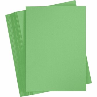 Groen Karton 180 Grams - Groen A4 Karton - Hobbykarton - Stevig Papier - Groen A4 Papier 180 grams - Knutselpapier Knutselkarton - Groen Gras - 21x29,7 cm - A4 - 100 Vellen