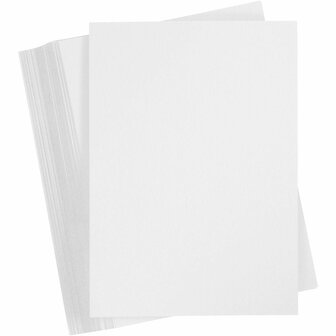 Wit Karton 180 Grams - Sneeuwwit A4 Karton - Hobbykarton - Stevig Papier - A4 Papier 180 grams - Knutselpapier Knutselkarton - 21x29,7 cm - 100 Vellen
