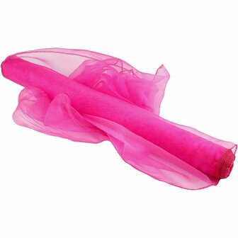 Organza stof, roze, B: 50 cm, 10 m/ 1 rol