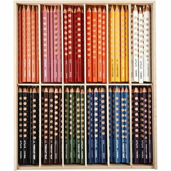 Groove Kleurpotloden - Ergonomisch - Driehoekige Grip - 12 Kleuren - 18 cm - 4.25 mm Vulling - Perfect voor School &amp; Creatieve Hobby&#039;s - Premium Kwaliteit Kleurpotloden voor Kinderen &amp; Volwassenen