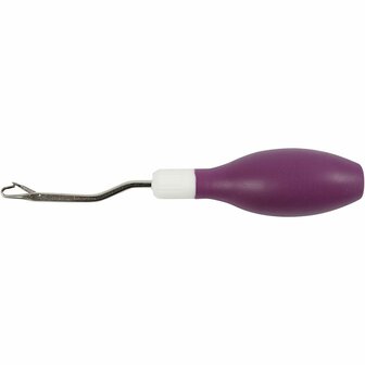 Smyrna Haaknaald - Ergonomisch Handvat - Metalen Haaknaald Voor Smyrna Knoopwerk &amp; Tapijtknopen - DIY Handwerkgereedschap - Geschikt Voor Diverse Garens - 15,5 cm - 1 Stuk