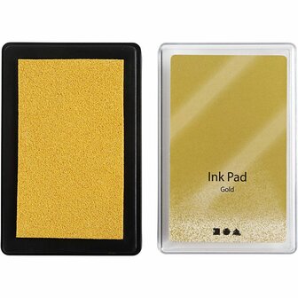 Stempelinkt Goud - Metallic Stempelinkt - Waterdichte Stempelinkt - DIY Kaarten - Gouden Stempelverf - Luxe Stempelinkt - Kalligrafie Inkt - H 2 cm - 9x6 cm - 1 Stuk