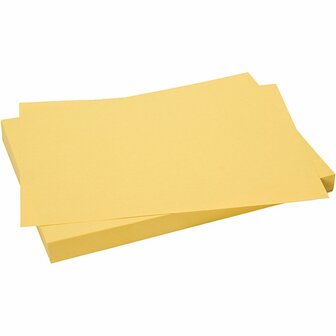 Sun Yellow Karton - Geel Stevig Knutselkarton - DIY Hobby Karton - Sterk Tekenpapier - Creatief Papier Knutselen - A2 Formaat - 50x70 cm - 270g - 10 Vellen