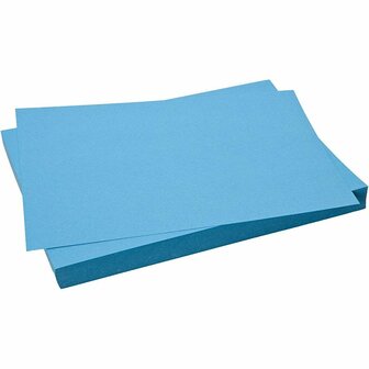 Karton Blauw 270 Grams - A4 Blauw Karton - Helderblauw Hobbykarton - Stevig DIY Knutselpapier - A4 21 x 29,7 cm - 10 Vellen