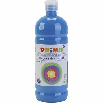 Acrylverf - Blauwe Verf - Luxe Schoolverf Primair Blauw - Acrylaatverf - Acrylic paint - Matte Waterbasis Hobbyverf - Knutselen en Verven - Sneldrogende Verf - 1000ml