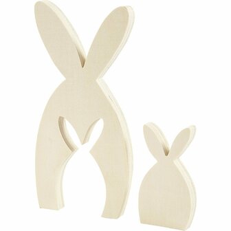 2-in-1 Houten Sneeuwpop Figuren - DIY Kerstversiering - Winter Decoratie Set - Zelfbouw Hout Figuren - Knutselen Met Hout - 7,7+20 cm - 5,3+11,3 cm - 2 cm - 1 Set