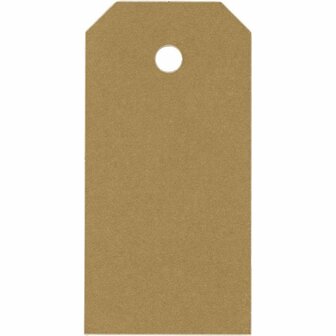 Cadeaulabels, goud, afm 4x8 cm, 250 gr, 20 stuk/ 1 doos
