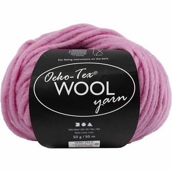 Wolgaren Lichtroze - Delicate &amp; Zachte Breiwol - DIY Knutselwol voor Breien, Haken &amp; Handwerken - 50 Meter - 50 Gram - 1 Bol
