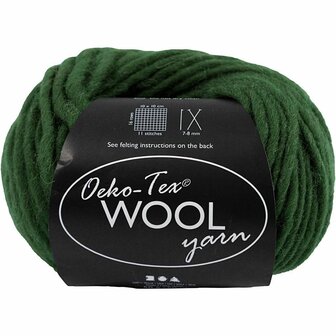 Wolgaren Groen - Natuurlijk Getinte Wol - Hoogwaardige Breiwol - Perfect voor DIY Knutselprojecten &amp; Warm Handwerk - 50 Meter - 50 Gram - 1 Bol