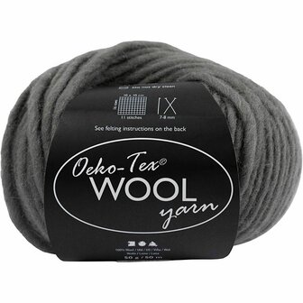 Wolgaren Grijs - Luxe Wolmix Breigaren - Warm &amp; Sterk - Ideaal voor Breiprojecten, Sjaals &amp; Truien - 50 Meter - 50 Gram - 1 Bol