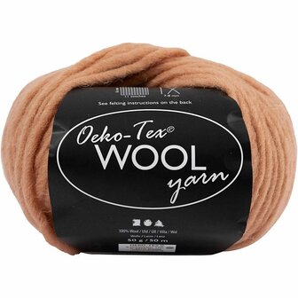 Wolgaren Beige - Hoogwaardig Breigaren - Zacht &amp; Duurzaam - Perfect voor Haken, Breien &amp; Handwerk - 50 Meter - 50 Gram - 1 Bol