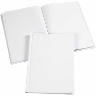 Notitieboek - Wit A5 - DIY Creatief Notitieboek - Hobby Schrijfboek Voor Handwerk - Dikte 8mm - Gewicht 80gr - 1 Stuk