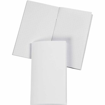 Notitieboek, wit, dots, afm 9,5x16,6 cm, 32 , 100 gr, 1 stuk