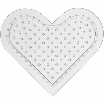 Onderplaat - Klein Hart Transparante Hobbyplaat - DIY Ondergrond Voor Creatieve Projecten - Strijkkralen Plaat - Creatief Knutselen - Formaat 10x10 cm - Set van 10 stuks