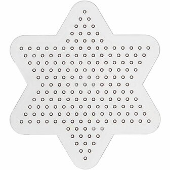 Grondplaat Strijkkralen - Onderplaat - Strijkkralenvormen - Strijkkralenbord - Kralen Ontwerpplaat - Ster Vormig - Diameter 10cm - 10 Stuks