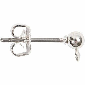 Oorsteker Verzilverd - Basis Oorbellen - DIY Sieraden Maken - Oorbel Onderdelen - Oorbel Haakjes - Sieraden Accessoires - Zelf Oorbellen Maken - L 13 mm - 10 Stuks
