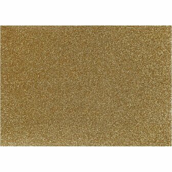 Opstrijkfolie, goud, A5, 148x210 mm, glitter, 1 vel