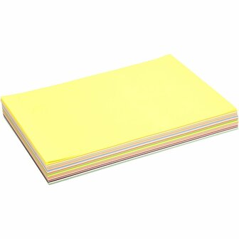 Papier - diverse kleuren - A4 - 21x29,7cm - 80 grams - Creotime - 280 div vellen