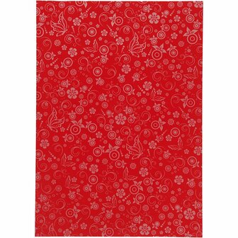 Papier - Rood - A4 - 21x29,7cm - 80 gram - Happy Moments - 20 vellen