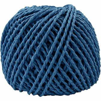 Papier garen, donkerblauw, 150 gr, dikte 2,5-3 mm, 40 m/ 1 bol