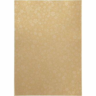 Papier - Gouden Knutselpapier - Creatief DIY Papier Voor Tekenen en Knutselen - DIY Scrapbooking - Hobby Karton - Kwaliteits Papier - A4 Formaat - Gewicht 80 gram - Set van 20 vellen