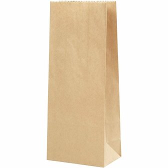 Papieren Zakken - Bruin - Kleine Zakjes Voor Decoratie - DIY Papieren Tassen - Hoogte 22,5cm - Formaat 6,5x9cm - Gewicht 50gr - Set Van 100 Stuks