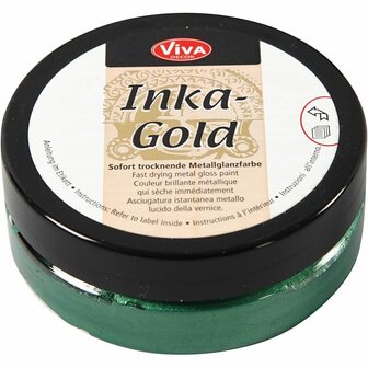 Pasta Wax  Inka Gold  Emerald - Groene Metallic Verf  Waxpasta  Viva Decor  Emerald Wax  Glanzende Wax  Waterbasis Wax  Metallic Afwerking - 50ml