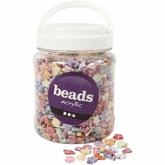 Pastel mix kralen - Pastelkleurige kralen - Mini kralen pastel - DIY sieraden kralen - Kralen voor sieraden maken - Pastel kralen mix - 9-12 mm - 700 ml