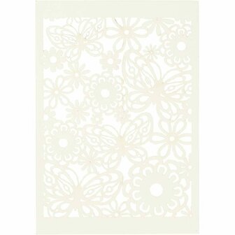 Patroonkarton Off-White - Uitgestanst Knutselkarton - DIY Creatief Karton - Hobby Papier - DIY Knutselen - Stevig Karton - Kwaliteit Tekenpapier - 105x15 cm - 200 gr - 10 Vellen