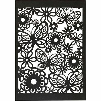 Patroonkarton - Zwart - 10,5x15 cm - 200 grams 10 vellen