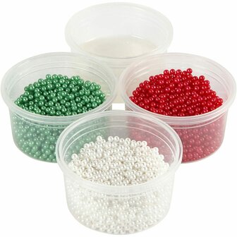 Pearl Clay&reg;, groen, rood, wit, 3x25+38 gr, 1 set