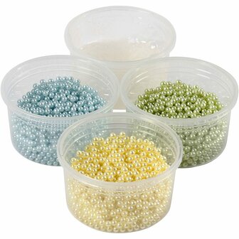 Pearl Clay - Zelfhardende Klei - Lichtblauw, Lichtgroen, Lichtgeel - Kleien, Spelen - 3x25+38gr Pearl Clay - 1 set
