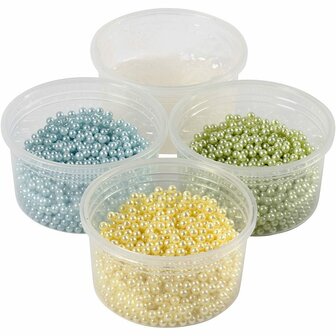 Pearl Clay&reg;, lichtblauw, lichtgroen, lichtgeel, 3x25+38 gr, 1 set