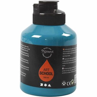 Pigment Art School, turquoise, dekkend, 500 ml/ 1 fles